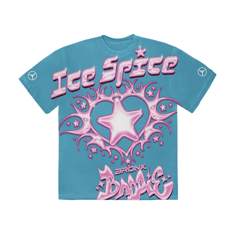 Ice Spice - Ice Spice x Mercedes Benz Graphic Princess Tee (Blue)